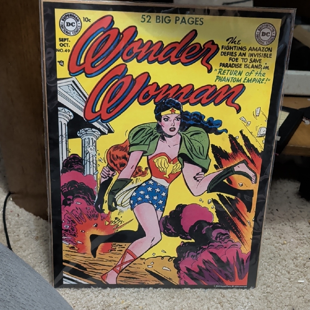 Vintage Wonder Woman Art Print Comic Cover